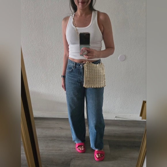 Rabanne Iconic 1969 Chainmail Shoulder Bag in light gold - Picture 10 of 12